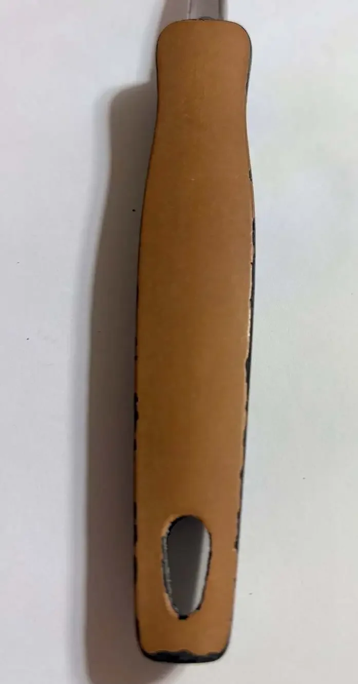 Vintage EKCO Stainless Steel Flipper Spatula with Faux Wood Grain Handle